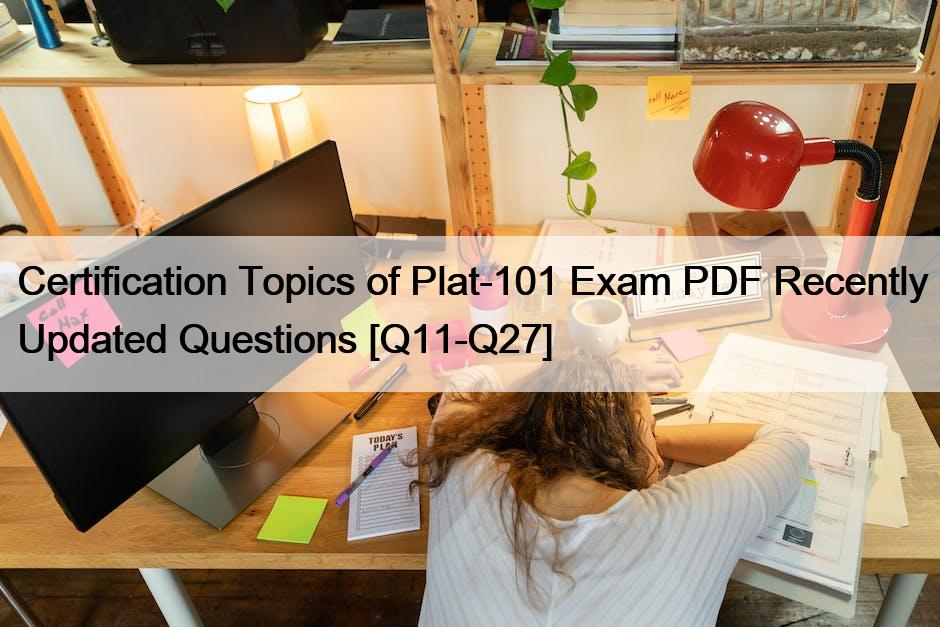 Certification Topics of Plat-101 Exam PDF Recently Updated Questions [Q11-Q27]